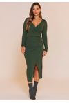 VESTIDO MIDI CANELADO