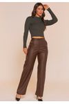 CALÇA WIDE LEG PU