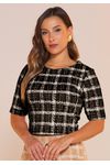 BLUSA JACQUARD CABERNET