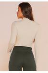 BLUSA CANELADA TÉRMICA COM GOLA