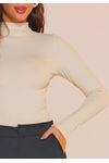 BLUSA CANELADA TÉRMICA COM GOLA