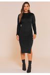 VESTIDO TRICÔ CANELADO