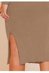 VESTIDO TRICÔ CANELADO