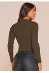 BLUSA CROPPED TRICÔ CANELADO