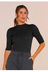 BLUSA MEIA MANGA TRICÔ