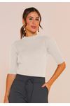 BLUSA MEIA MANGA TRICÔ