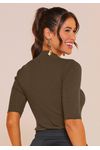 BLUSA MEIA MANGA TRICÔ