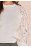 BLUSA YORK MANGA RENDADA