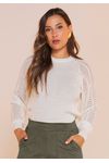 BLUSA YORK MANGA RENDADA