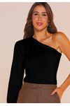 BLUSA TRICÔ OMBRO ÚNICO