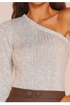 BLUSA TRICÔ OMBRO ÚNICO