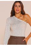 BLUSA TRICÔ OMBRO ÚNICO