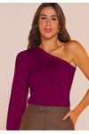 BLUSA TRICÔ OMBRO ÚNICO