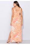 Vestido Viscolycra Estampado Longo
