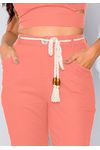 Calça Linho Com Cordão 