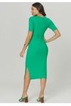 VESTIDO CANELADO MIDI