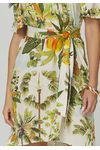 VESTIDO ESTAMPADO COM MANGA