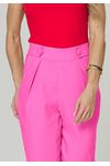 CALÇA LINHO PREGAS BARRA
