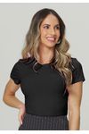 CROPPED CANELADO COM MANGA