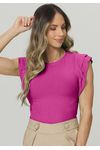 BLUSA CANELADA MANGA DUPLA