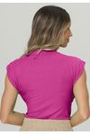 BLUSA CANELADA MANGA DUPLA