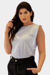Blusa Branca Eve Em Malha