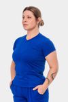 Blusa Azul Caneta Em Malha Dry Confortly Scrub