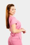 Blusa Rosa Claro Em Malha Dry Confortly Scrub