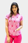 Blusa Outubro Rosa Em Malha Dry Confortly Scrub