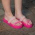 Sandália Papete Tressê Feminina Birken Com Tiras Trançadas Plataforma Macia 901-GG - Pink