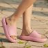 Chinelo Slide Nuvem Unissex Tira Larga Anatômica - Rosa