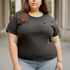 Camiseta Feminina T-shirt Camisa Baby Look Blusa Marca GuGi - Preto
