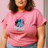 Camiseta Feminina T-shirts Flor com Fogo Exposed - Rosa