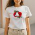 Camiseta Feminina T-shirt Rosas Vermelhas - Branco