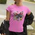 Camiseta Feminina Borboleta Florida 100% Algodão - Rosa
