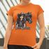 Camiseta Básica Feminina Cavalo Dark Horse Girl 100% Algodão Premium - Laranja