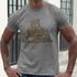 Camisa Básica Masculina 100% Algodão Vulcão Animado - Chumbo