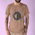 Camiseta Masculina Retro Vinil 100% Algodão - Caqui