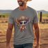 Camiseta Básica Masculina Alien Cowboy Faroeste 100% Algodão Premium - Chumbo