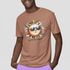 Camiseta Básica Masculina Sol Engraçado Trocadilho 100% Algodão Premium - Caqui