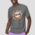 Camiseta Básica Masculina Sol Engraçado Trocadilho 100% Algodão Premium - Chumbo