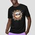 Camiseta Básica Masculina Sol Engraçado Trocadilho 100% Algodão Premium - Preto