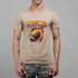 Camiseta Básica Masculina Bola Futebol Americano 100% Algodão Premium - Caqui