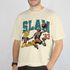 Camiseta Básica Masculina Esqueleto Basquete Slam 100% Algodão Premium - Off White