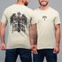 Camiseta Básica Masculina Crucifixo Cristão Frente e Costas 100% Algodão Premium - Off White