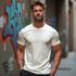 Camiseta Básica Masculina Lisa 100% algodão 30.1 (CM01-LISA) - Off White