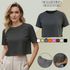 Camiseta Cropped Feminina Algodão Premium Conforto e Estilo Moderno - Chumbo