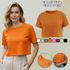 Camiseta Cropped Feminina Algodão Premium Conforto e Estilo Moderno - Laranja