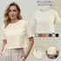 Camiseta Cropped Feminina Algodão Premium Conforto e Estilo Moderno - Off White