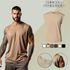 Camiseta Regata Masculina Machão Muscle Lisa 100% Algodão Premium - Caqui